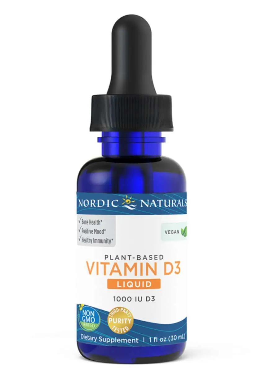 Nordic Naturals Pro Plant-Based Vitamin D3 Liquid -- vegan vitamin D3, immune support.