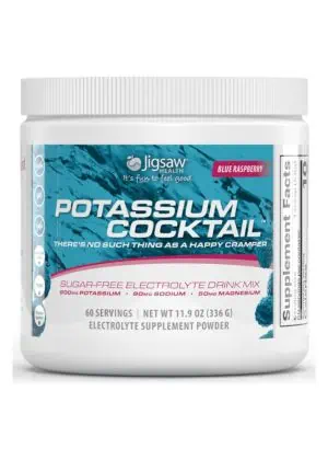 Jigsaw Health Potassium Cocktail Jar Blue Raspberry -- electrolyte powder, sugar-free