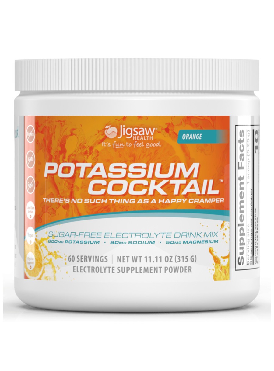 Jigsaw Health Potassium Cocktail Jar, Orange -- potassium supplement, electrolyte support.
