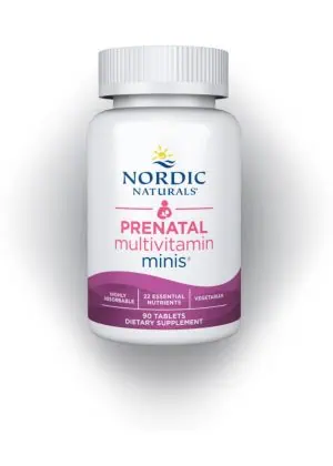Nordic Naturals Pro Prenatal Multivitamin Minis -- prenatal vitamins, pregnancy support.
