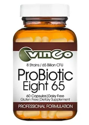 Vinco ProBiotic Eight 65 -- probiotic supplement, gut health.