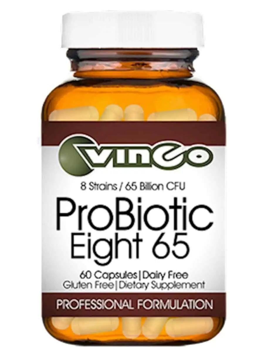 Vinco ProBiotic Eight 65 -- probiotic supplement, gut health.
