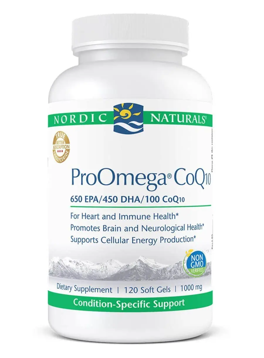 Nordic Naturals Pro ProOmega(R) CoQ10 -- omega-3 supplement, heart health.