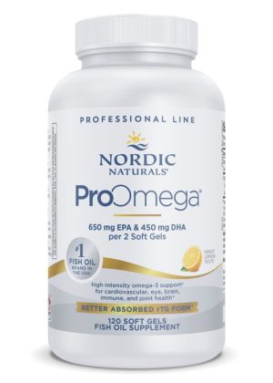 Nordic Naturals Pro ProOmega Lemon -- omega-3 supplement, EPA DHA support.
