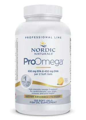 Nordic Naturals Pro ProOmega Lemon -- omega-3 supplement, EPA DHA support.