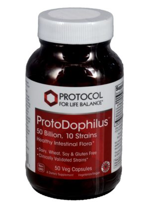 Protocol For Life ProtoDophilus 50 billion, 10 Strains -- probiotics, gut health.