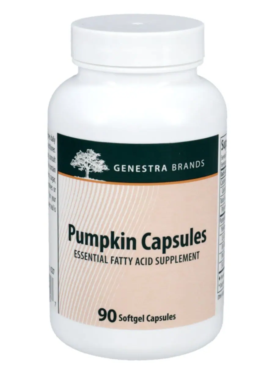 Genestra Pumpkin Capsules -- essential fatty acids, pumpkin seed oil.
