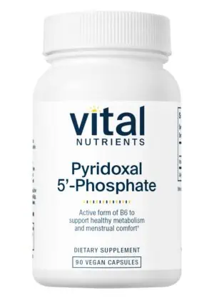 Vital Nutrients Pyridoxal-5-Phosphate 50mg -- vitamin B6, vegan formulation.