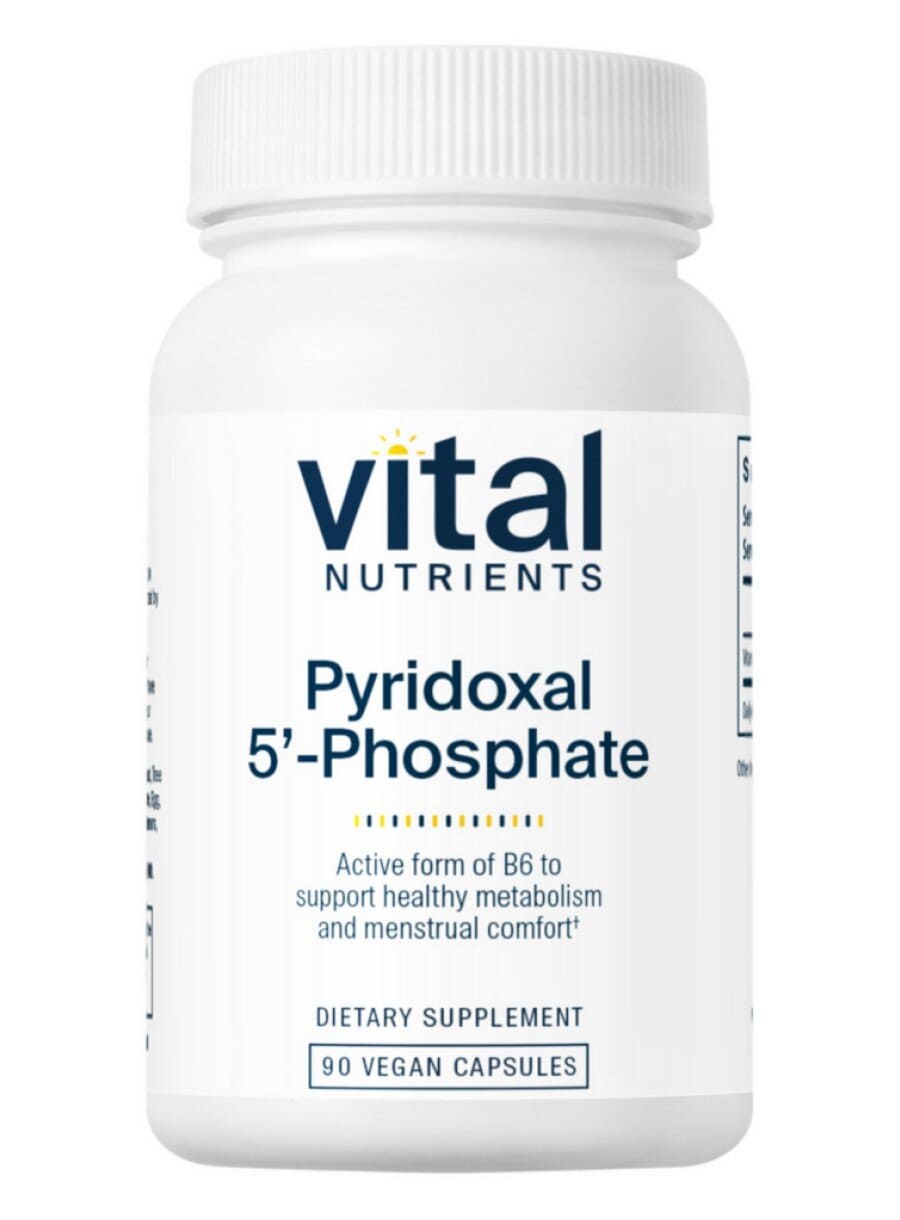 Vital Nutrients Pyridoxal-5-Phosphate 50mg -- vitamin B6, vegan formulation.