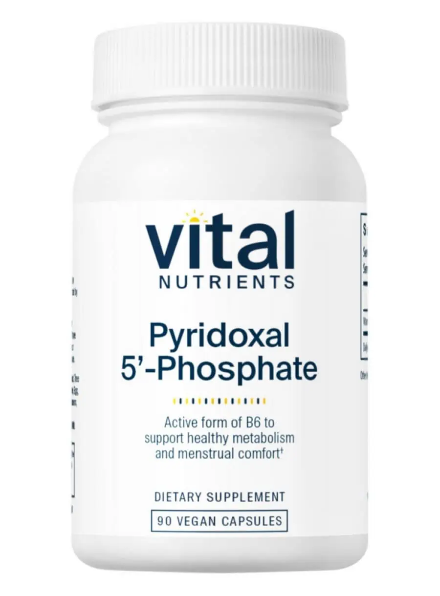 Vital Nutrients Pyridoxal-5-Phosphate 50mg -- vitamin B6, vegan formulation.