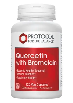 Protocol For Life Quercetin with Bromelain -- immune support, respiratory health.