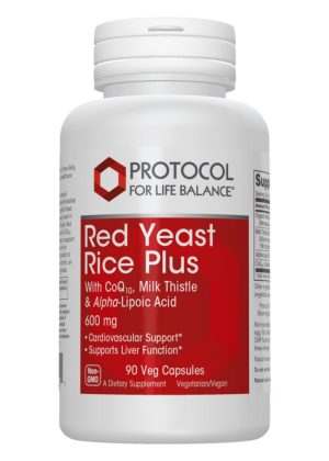 Protocol For Life Red Yeast Rice Plus 600mg -- cardiovascular support, liver function support.