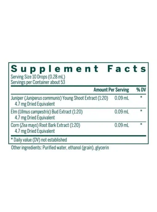 Herbal Supplement -- herbal drops, natural ingredients. - Back