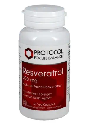 Protocol For Life Resveratrol 200mg -- natural resveratrol, cardiovascular support.