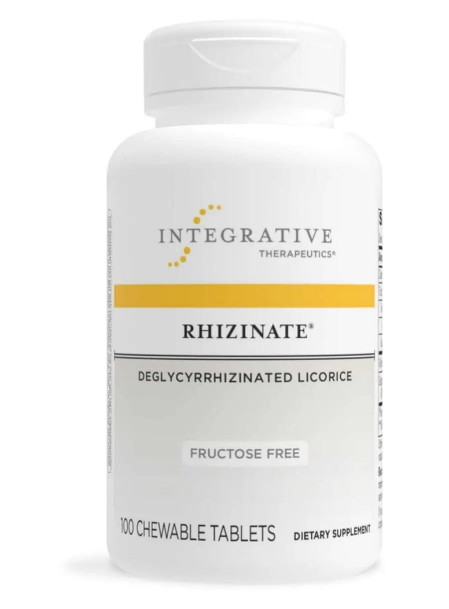 Integrative Therapeutics, Inc. Rhizinate Fructose Free Chewable -- digestive relief, chewable formula.