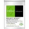 DaVinci Labs Right Whey, Creamy Chocolate -- whey protein, muscle support.