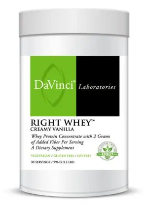 DaVinci Labs Right Whey(TM) Creamy Vanilla -- whey protein, muscle recovery.