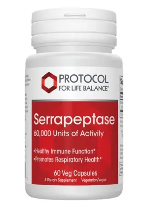 Protocol For Life Serrapeptase 60,000 Units of Activity -- serrapeptase, immune support.