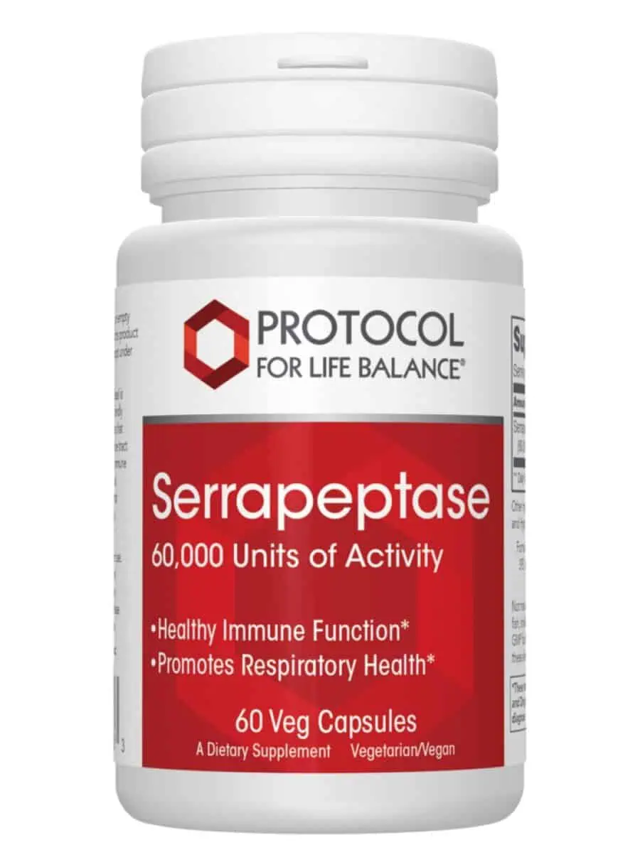 Protocol For Life Serrapeptase 60,000 Units of Activity -- serrapeptase, immune support.