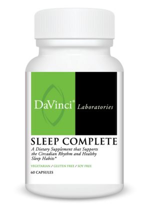 DaVinci Labs Sleep Complete -- sleep support, omega-3 fatty acids.