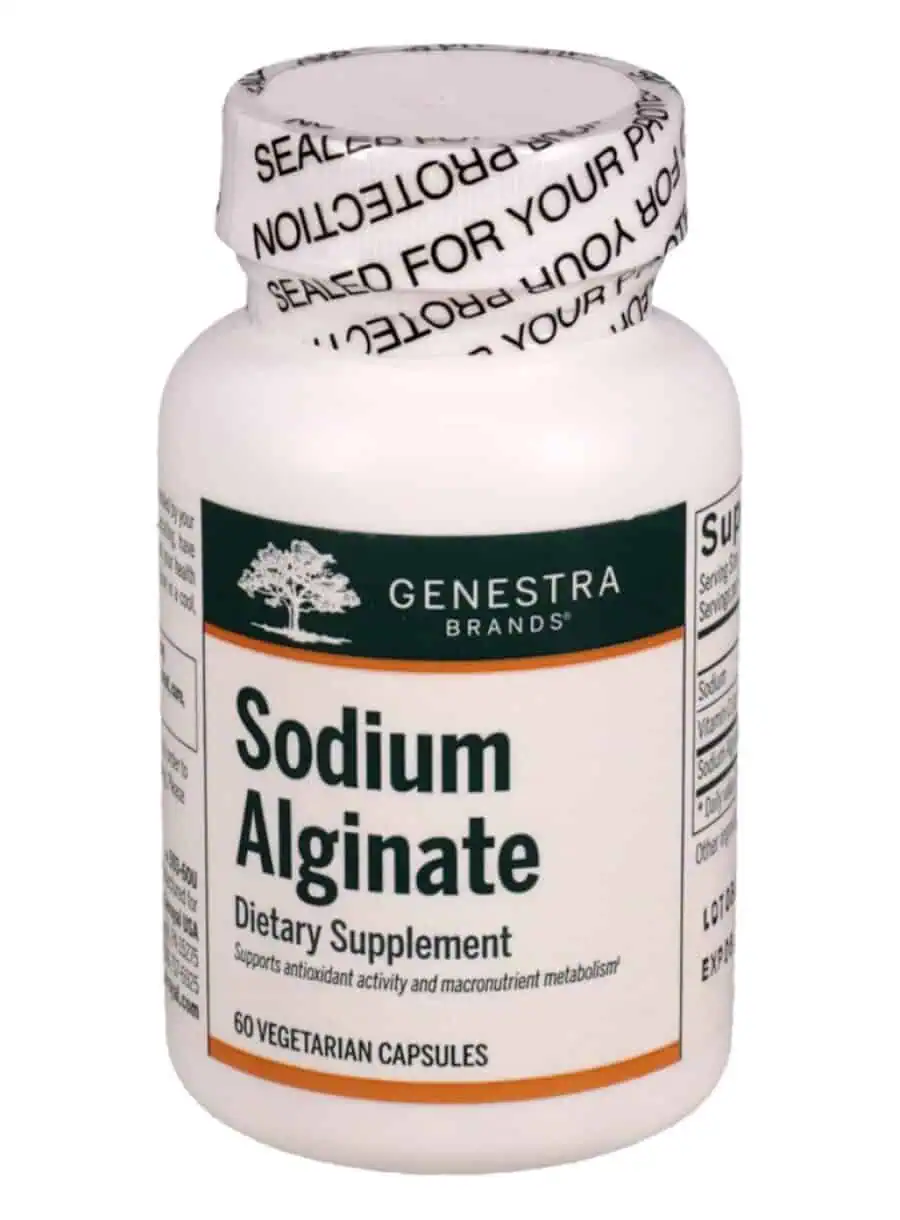 Seroyal/Genestra Sodium Alginate -- sodium alginate, antioxidant support.