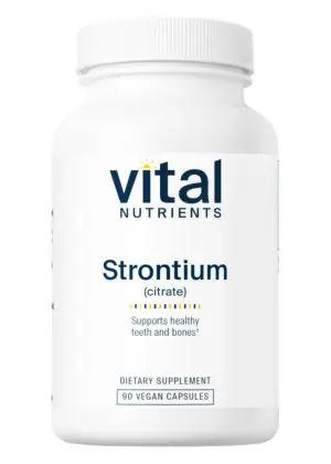 Vital Nutrients Strontium (Citrate) -- bone health, vegan formulation.