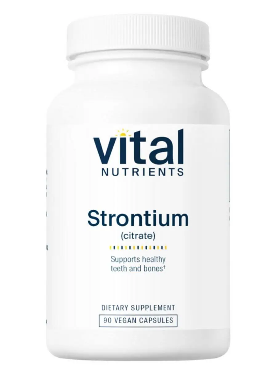 Vital Nutrients Strontium (Citrate) -- bone health, vegan formulation.