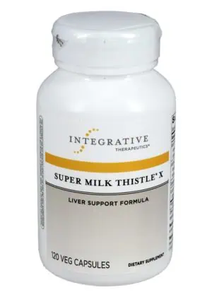 Integrative Therapeutics, Inc. Super Milk Thistle X -- liver support, herbal supplement.