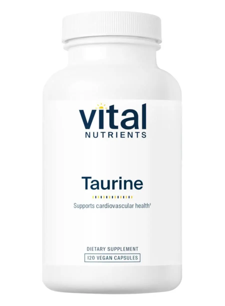 Vital Nutrients Taurine 1000mg -- amino acid supplement, vegan formulation.