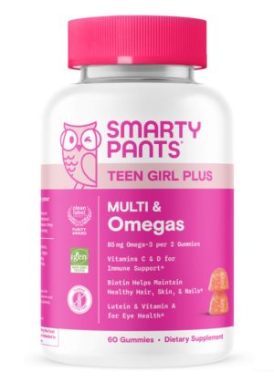 SmartyPants Teen Girl Plus Multi & Omegas -- multivitamin for teens, omega-3 supplement