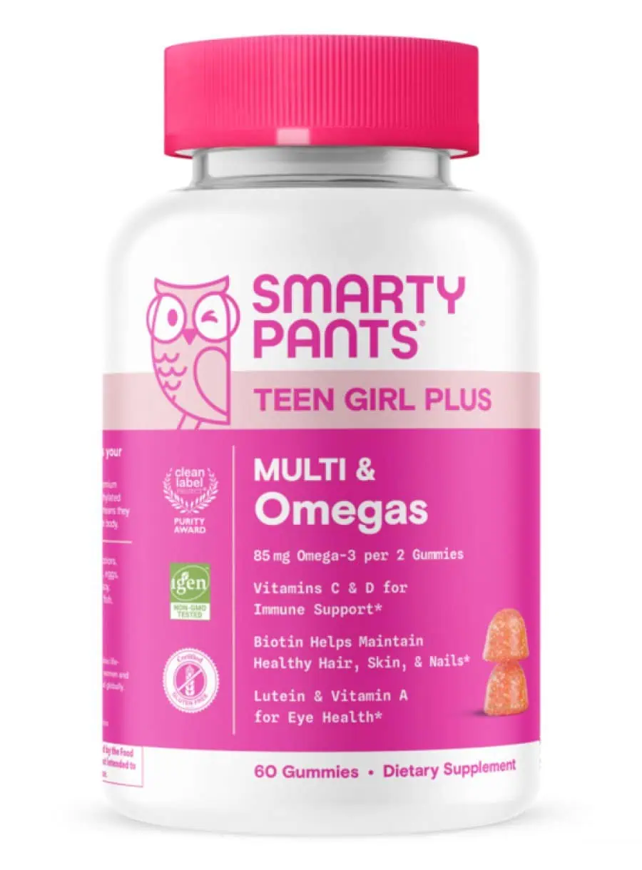 SmartyPants Teen Girl Plus Multi & Omegas -- multivitamin for teens, omega-3 supplement