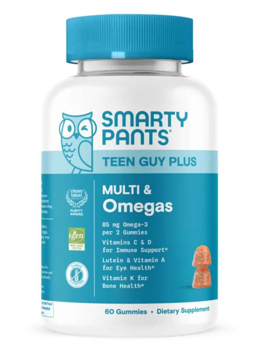 SmartyPants Teen Guy Plus Multi & Omegas -- multivitamin for teens, omega-3 supplement.