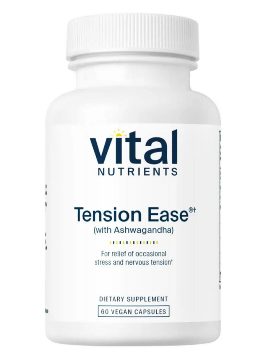 Vital Nutrients Tension Ease(R) with Ashwagandha -- stress relief, mood support.