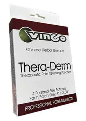 Vinco Thera-Derm -- herbal pain relief patch, topical analgesic.