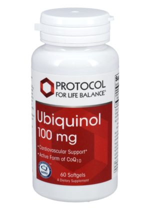 Protocol For Life Ubiquinol 100mg -- CoQ10 supplement, antioxidant support.