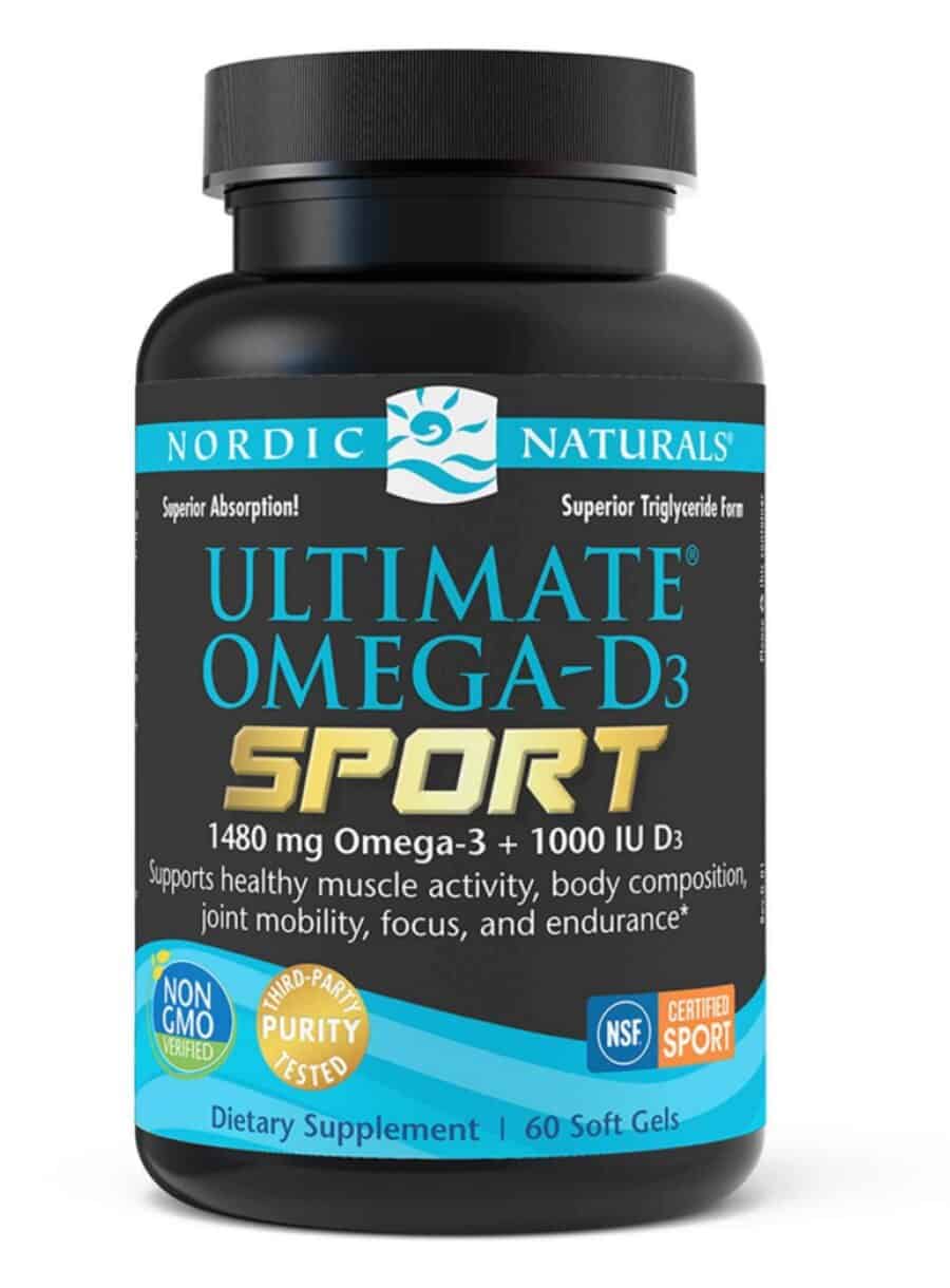Nordic Naturals Pro Ultimate Omega(R)-D3 Sport -- omega-3 fish oil, vitamin D3.