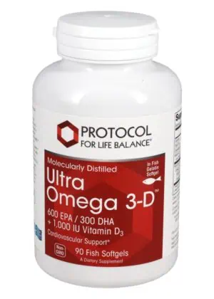 Protocol For Life Ultra Omega 3-D -- omega-3 fatty acids, fish oil supplement.