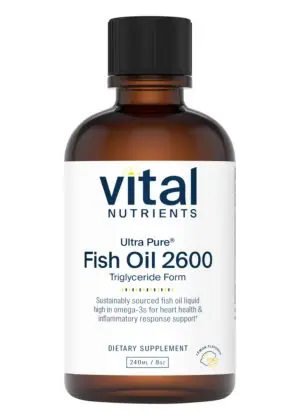 Vital Nutrients Ultra Pure(R) Fish Oil 2600 -- fish oil supplement, omega-3 fatty acids.