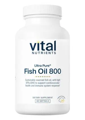 Vital Nutrients Ultra Pure(R) Fish Oil 800 -- fish oil supplement, omega-3 fatty acids.