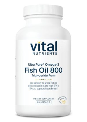 Vital Nutrients Ultra Pure(R) Fish Oil 800 TG -- fish oil supplement, omega-3 fatty acids.