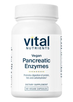 Vital Nutrients Vegan Pancreatic Enzymes -- digestive enzymes, vegan formulation.