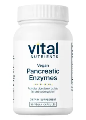 Vital Nutrients Vegan Pancreatic Enzymes -- digestive enzymes, vegan formulation.