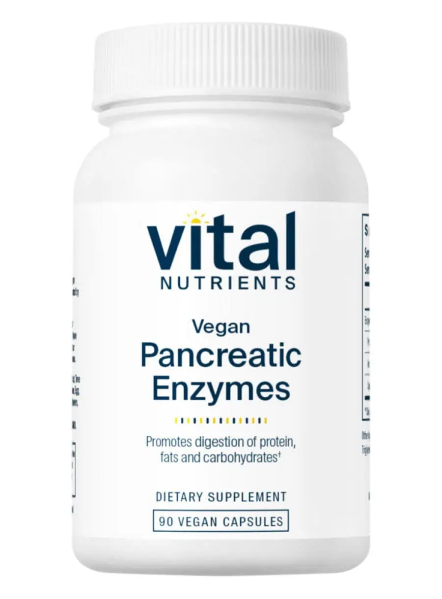 Vital Nutrients Vegan Pancreatic Enzymes -- digestive enzymes, vegan formulation.