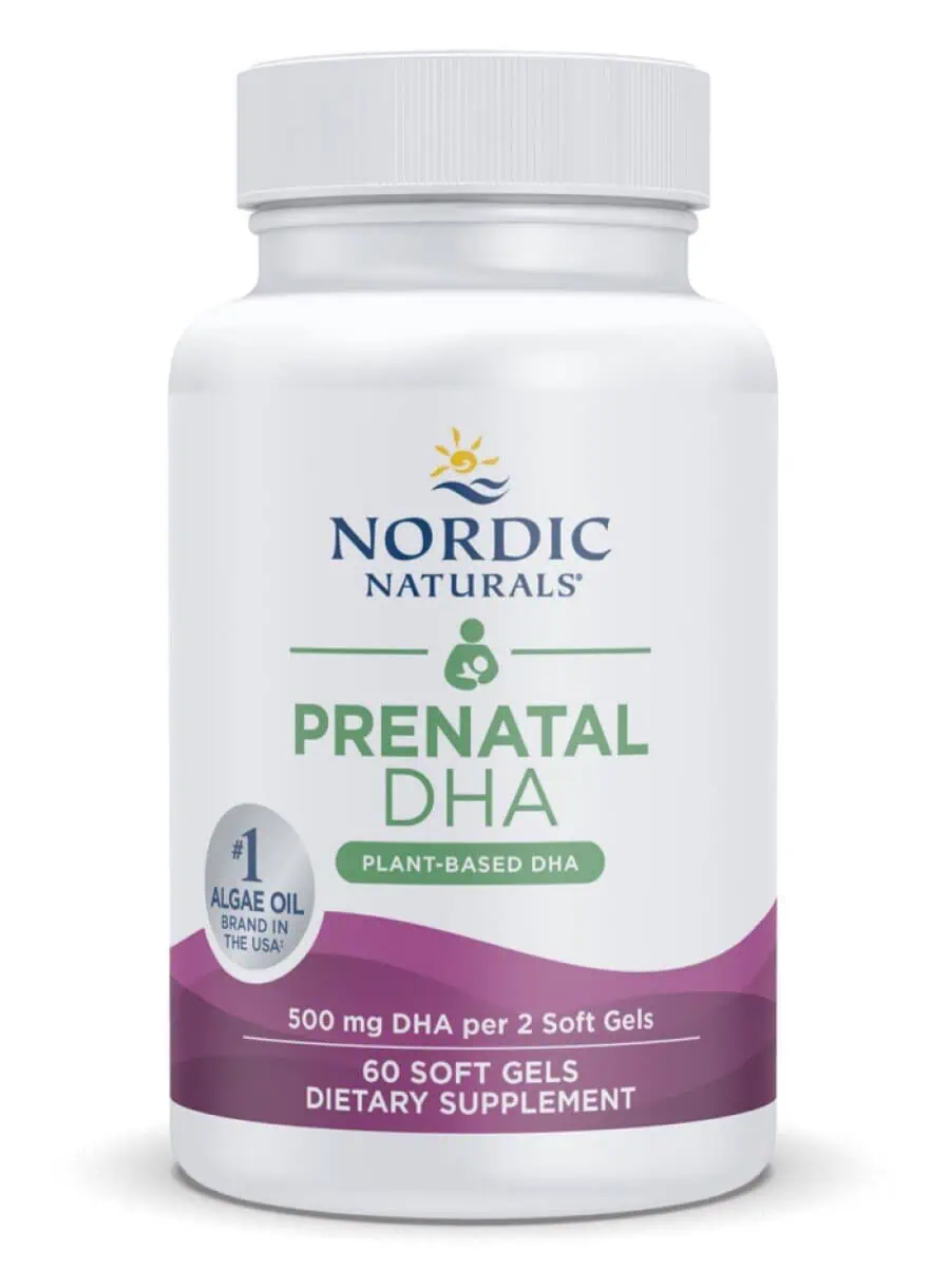 Nordic Naturals Pro Vegan Prenatal DHA -- omega-3 supplement, plant-based DHA.
