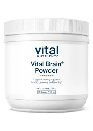 Vital Nutrients Vital Brain(R) Powder with GPC, ALC, and PS -- brain health, cognitive support.
