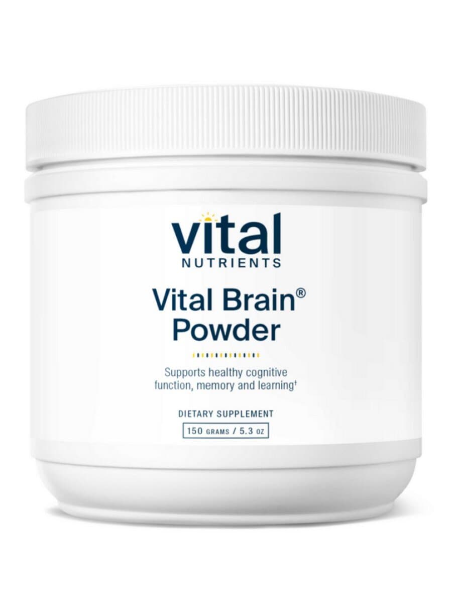 Vital Nutrients Vital Brain(R) Powder with GPC, ALC, and PS -- brain health, cognitive support.