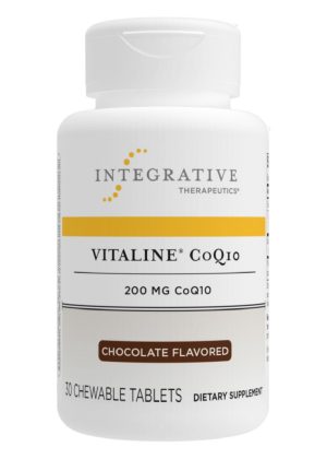 Integrative Therapeutics, Inc. Vitaline CoQ10 200mg Chewable Chocolate -- coenzyme Q10, chewable supplement.