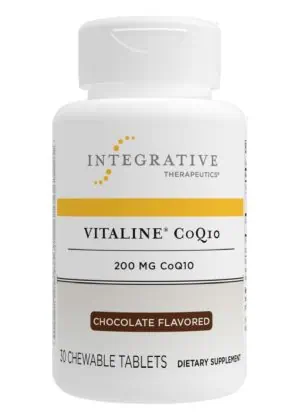 Integrative Therapeutics, Inc. Vitaline CoQ10 200mg Chewable Chocolate -- coenzyme Q10, chewable supplement.