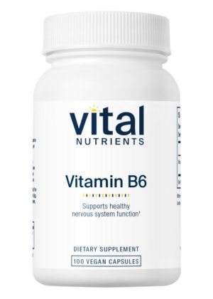 Vital Nutrients Vitamin B6 100mg -- vitamin B6, metabolism support.