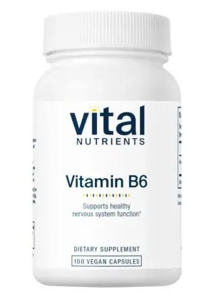 Vital Nutrients Vitamin B6 100mg -- vitamin B6, metabolism support.